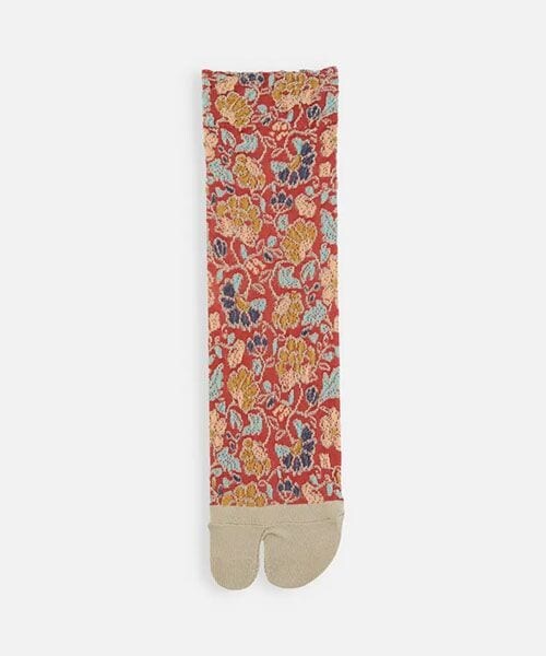 靴下屋(クツシタヤ)の「JAPANフラワーフロート足袋ソックス/011141452(その他・オフホワイト01/クロ12/シュアカ41/コガネ63/ワカミドリ77/キキョウ87・F)」の3枚目の写真