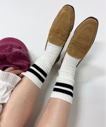 靴下屋（クツシタヤ）の「アメリブ2本ラインソックス/011141462（その他・レディース）」