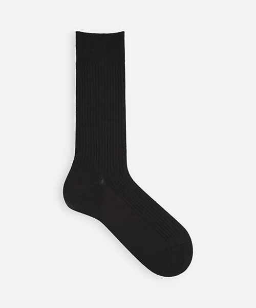 靴下屋（クツシタヤ）の「定番/綿混2×2リブレギュラーソックス/062140730（その他・オフホワイト01/サラシ09/トニック10/クロ12/アッシュグレー15/チャコールモク18/エボニー28/シンシャ59/シトロン69/エメラルド78/ストーンブルー81/ブルーネイビー85/ヴィオラ92・F）」の7枚目の写真