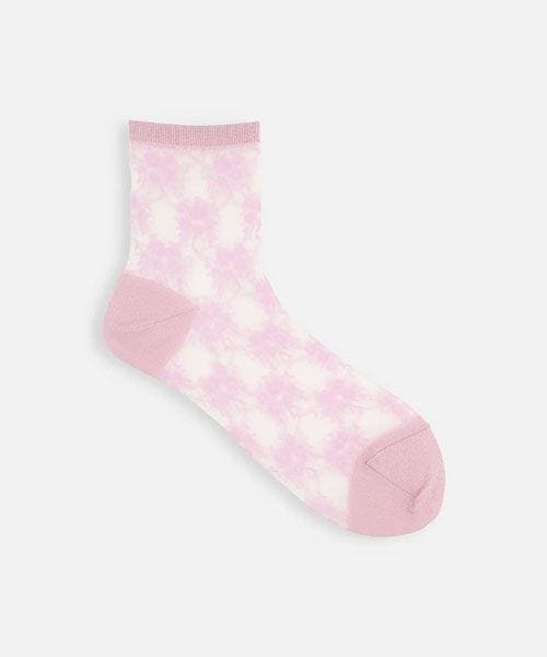 靴下屋(クツシタヤ)の「チュールフローラルレースショートソックス/011132969(その他・オフホワイト01/クロ12/チャコールグレー14/ベージュ20/グレージュ26/チョークピンク30/グレイッシュブルー81/コン84・F)」の2枚目の写真