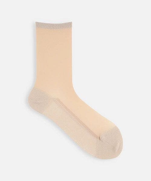 靴下屋（クツシタヤ）の「カバー風フロントナイロンソックス/011141256（その他・オフホワイト01/クロ12/オークルベージュ20/ベージュ21/モカベージュ25・F）」の7枚目の写真
