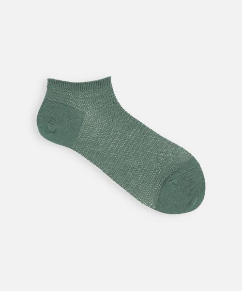 靴下屋（クツシタヤ）の「綿麻総メッシュスニーカー用ソックス/011120183（その他・オフホワイト01/クロ12/グレーモク16/ベージュ20/アカ42/グリーン72/インディゴブルー87・F）」の6枚目の写真