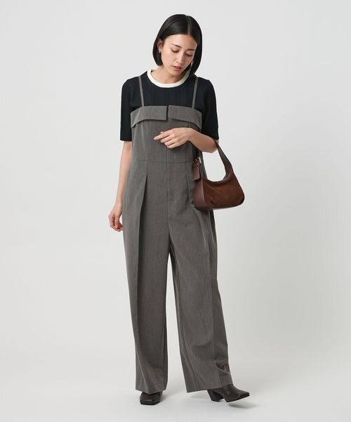 BEAUTY&YOUTH UNITED ARROWS(ビューティーアンドユースユナイテッドアローズ)の「ドレープツイルオールインワン ウォッシャブル(オールインワン・サロペット・レディース・BLACK(10)/MD.GRAY(22)/NAVY(49)・S/M)」の2枚目の写真