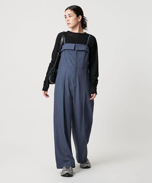 BEAUTY&YOUTH UNITED ARROWS(ビューティーアンドユースユナイテッドアローズ)の「ドレープツイルオールインワン ウォッシャブル(オールインワン・サロペット・レディース・BLACK(10)/MD.GRAY(22)/NAVY(49)・S/M)」の3枚目の写真