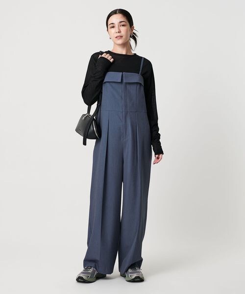 BEAUTY&YOUTH UNITED ARROWS(ビューティーアンドユースユナイテッドアローズ)の「ドレープツイルオールインワン ウォッシャブル(オールインワン・サロペット・レディース・BLACK(10)/MD.GRAY(22)/NAVY(49)・S/M)」の13枚目の写真