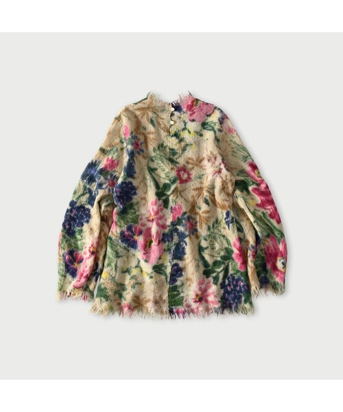 45R（フォーティファイブアール）の「縮絨ジャルダンプリントのぽよんブラウス（その他・レディース・43-ピンク/71-サックス・00-フリー）」の3枚目の写真