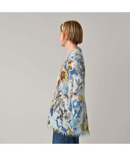 45R（フォーティファイブアール）の「縮絨ジャルダンプリントのぽよんブラウス（その他・レディース・43-ピンク/71-サックス・00-フリー）」の7枚目の写真