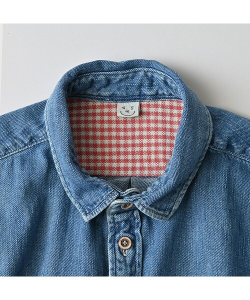 45R（フォーティファイブアール）の「45プチデニムのちび襟長袖クッペシャツ（加工）（その他・レディース・76-インディゴ淡/78-インディゴ焦・02-M/03-L）」の13枚目の写真