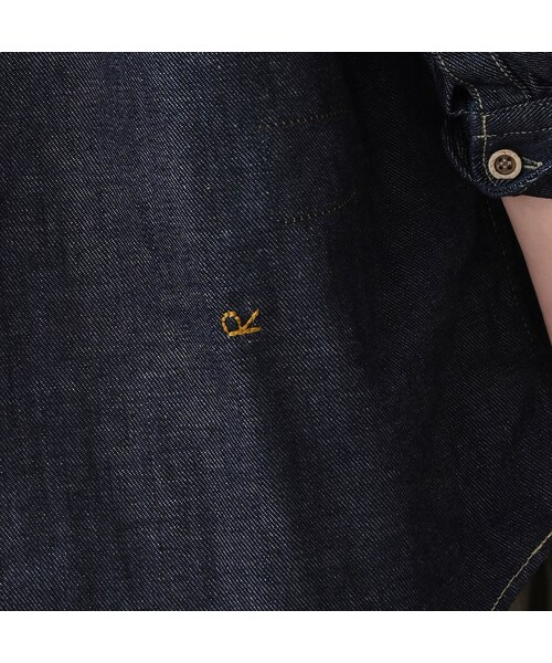 45R（フォーティファイブアール）の「45プチデニムのちび衿長袖クッペシャツ（濃）（その他・レディース・79-インディゴ濃・02-M/03-L/04-XL）」の10枚目の写真