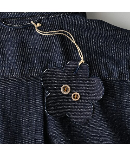 45R（フォーティファイブアール）の「45プチデニムのちび衿長袖クッペシャツ（濃）（その他・レディース・79-インディゴ濃・02-M/03-L/04-XL）」の14枚目の写真