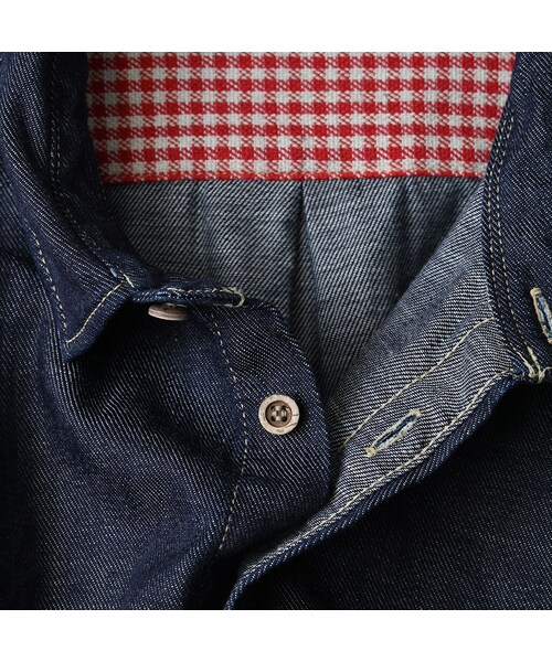 45R（フォーティファイブアール）の「45プチデニムのちび衿長袖クッペシャツ（濃）（その他・レディース・79-インディゴ濃・02-M/03-L/04-XL）」の12枚目の写真