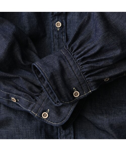 45R（フォーティファイブアール）の「45プチデニムのちび衿長袖クッペシャツ（濃）（その他・レディース・79-インディゴ濃・02-M/03-L/04-XL）」の13枚目の写真