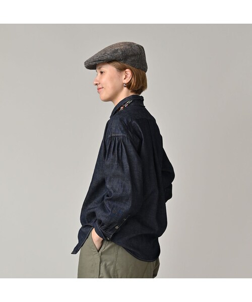45R（フォーティファイブアール）の「45プチデニムのちび衿長袖クッペシャツ（濃）（その他・レディース・79-インディゴ濃・02-M/03-L/04-XL）」の5枚目の写真