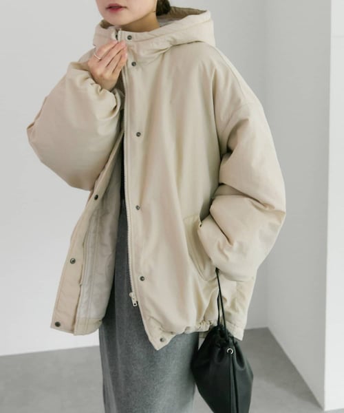 PUAL CE CIN（ピュアルセシン）の「【WEB限定】中わたモンスターパーカー（ダウンジャケット/コート・レディース・カーキ/ブラック/ベージュ・FREE）」の3枚目の写真