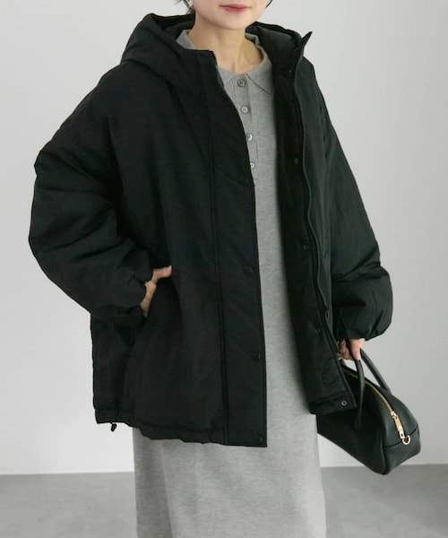 PUAL CE CIN（ピュアルセシン）の「【WEB限定】中わたモンスターパーカー（ダウンジャケット/コート・レディース・カーキ/ブラック/ベージュ・FREE）」の2枚目の写真