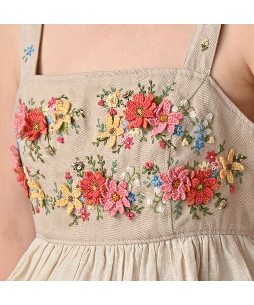 45R（フォーティファイブアール）の「リネン重ね刺繍のキャミソール（その他・レディース・12-ベージュ・00-フリー）」の9枚目の写真