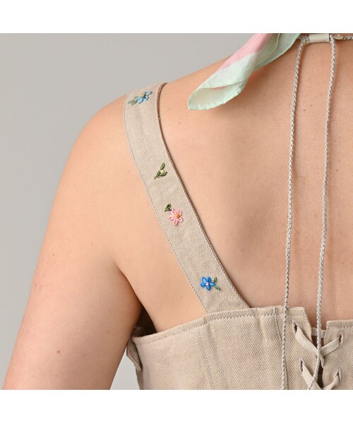 45R（フォーティファイブアール）の「リネン重ね刺繍のキャミソール（その他・レディース・12-ベージュ・00-フリー）」の11枚目の写真