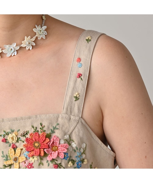 45R（フォーティファイブアール）の「リネン重ね刺繍のキャミソール（その他・レディース・12-ベージュ・00-フリー）」の8枚目の写真