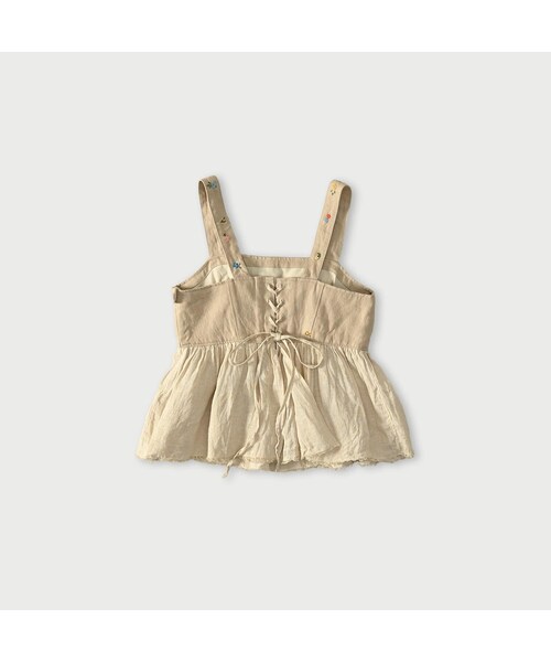 45R（フォーティファイブアール）の「リネン重ね刺繍のキャミソール（その他・レディース・12-ベージュ・00-フリー）」の2枚目の写真