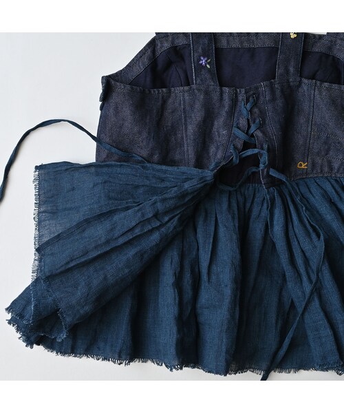 45R（フォーティファイブアール）の「リネン重ね刺繍のキャミソール（藍・インディゴ）（その他・レディース・79-藍・インディゴ・00-フリー）」の17枚目の写真