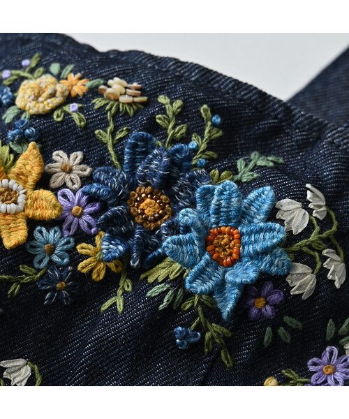 45R（フォーティファイブアール）の「リネン重ね刺繍のキャミソール（藍・インディゴ）（その他・レディース・79-藍・インディゴ・00-フリー）」の13枚目の写真