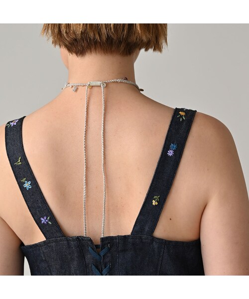 45R（フォーティファイブアール）の「リネン重ね刺繍のキャミソール（藍・インディゴ）（その他・レディース・79-藍・インディゴ・00-フリー）」の10枚目の写真