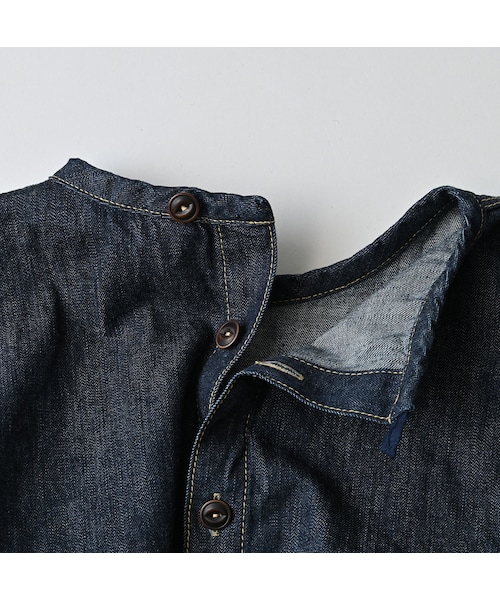 45R（フォーティファイブアール）の「麦比古デニムのまるパフブラウス（その他・レディース・79-インディゴ 濃・02-M/03-L）」の16枚目の写真