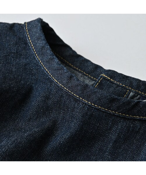 45R（フォーティファイブアール）の「麦比古デニムのまるパフブラウス（その他・レディース・79-インディゴ 濃・02-M/03-L）」の13枚目の写真
