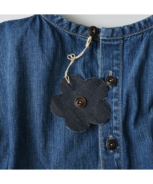45R（フォーティファイブアール）の「麦比古デニムのまるパフブラウス（加工）（その他・レディース・77-インディゴ 重・02-M/03-L）」の19枚目の写真