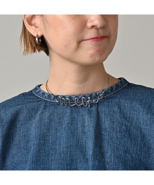 45R（フォーティファイブアール）の「麦比古デニムのまるパフブラウス（加工）（その他・レディース・77-インディゴ 重・02-M/03-L）」の7枚目の写真