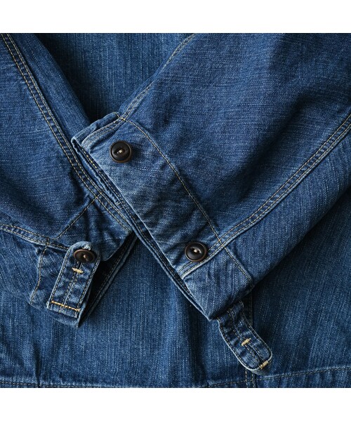 45R（フォーティファイブアール）の「麦比古デニムのまるパフブラウス（加工）（その他・レディース・77-インディゴ 重・02-M/03-L）」の17枚目の写真