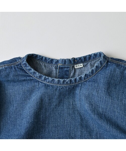 45R（フォーティファイブアール）の「麦比古デニムのまるパフブラウス（加工）（その他・レディース・77-インディゴ 重・02-M/03-L）」の14枚目の写真