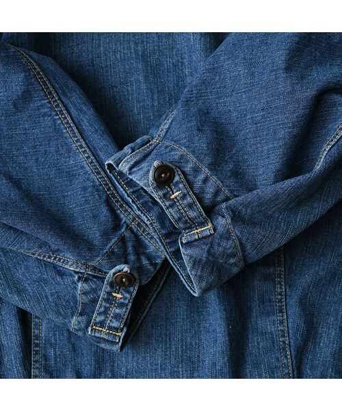 45R（フォーティファイブアール）の「麦比古デニムのまるパフブラウス（加工）（その他・レディース・77-インディゴ 重・02-M/03-L）」の16枚目の写真