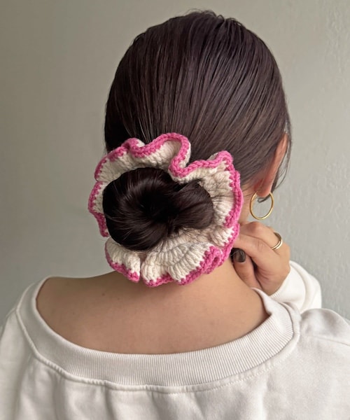 Lattice（Lattice）の「カラーニットシュシュ（シュシュ・レディース・ブルー/レッド/ピンク・FREE）」の2枚目の写真