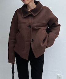 CAPRICIEUX LE'MAGE（カプリシューレマージュ）の「スエードボアミドルコート（ジャケット/アウター）」