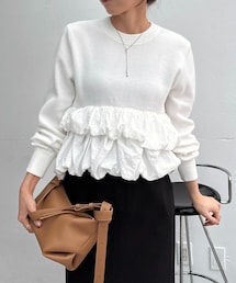 CAPRICIEUX LE'MAGE（カプリシューレマージュ）の「バルーンティアードプルオーバー（ニット/セーター）」