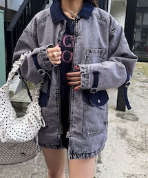 CIAOPANIC（チャオパニック）の「【ANTI WARP /アンチワープ】デイワンデニムブルゾン（ジャケット/アウター）」