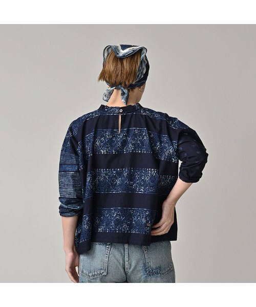 45R(フォーティファイブアール)の「インディゴ平の絵本バンダナブラウス(その他・レディース・70-インディゴ�@/71-インディゴ�A/73-インディゴ�B/74-インディゴ�C・00-フリー)」の9枚目の写真