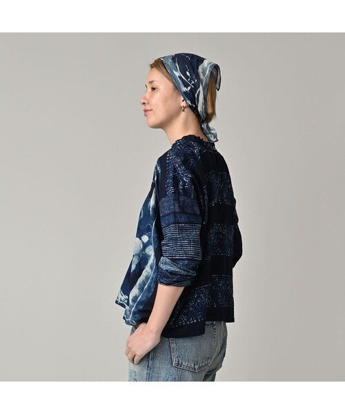 45R(フォーティファイブアール)の「インディゴ平の絵本バンダナブラウス(その他・レディース・70-インディゴ�@/71-インディゴ�A/73-インディゴ�B/74-インディゴ�C・00-フリー)」の8枚目の写真