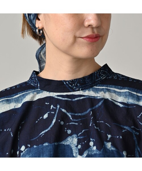 45R(フォーティファイブアール)の「インディゴ平の絵本バンダナブラウス(その他・レディース・70-インディゴ�@/71-インディゴ�A/73-インディゴ�B/74-インディゴ�C・00-フリー)」の11枚目の写真