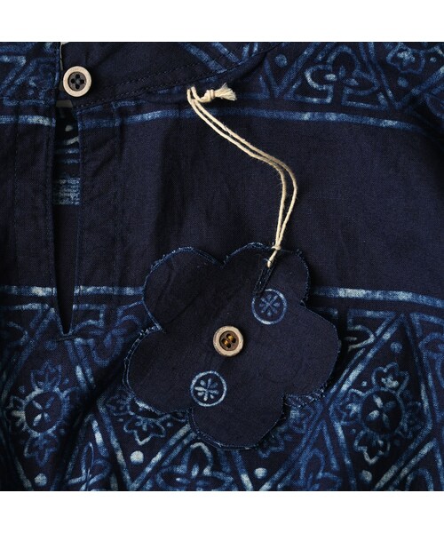 45R(フォーティファイブアール)の「インディゴ平の絵本バンダナブラウス(その他・レディース・70-インディゴ�@/71-インディゴ�A/73-インディゴ�B/74-インディゴ�C・00-フリー)」の19枚目の写真