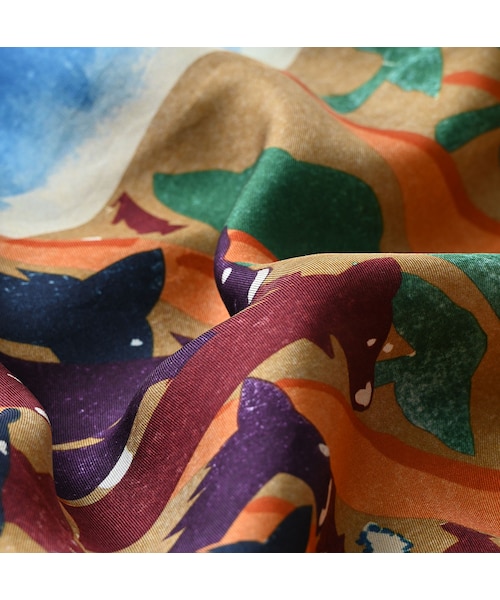 45R（フォーティファイブアール）の「シルクの絵本バンダナブラウス（その他・レディース・32-キイロ/43-ピンク/72-ブルー/84-茶・00-フリー）」の20枚目の写真