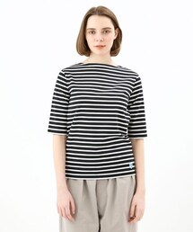 ORCIVAL（オーシバル）の「ジャージー ボートネック5分袖Tシャツ（トップス）」