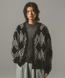 RAGEBLUE（レイジブルー）の「アーガイルモールニットカーディガン（トップス）」