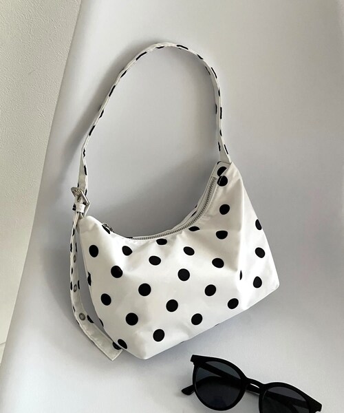 prose verse(プロズヴェール)の「ドットミニバッグ(ハンドバッグ・レディース・オフホワイト/ブラック・F)」の1枚目の写真