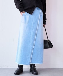 RIVE DROITE | 予約【MONN.:.(モン)】ラップデニムスカート(デニムスカート)