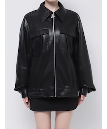 EMODA | フェイクレザーオーバーブルゾン(ブルゾン)