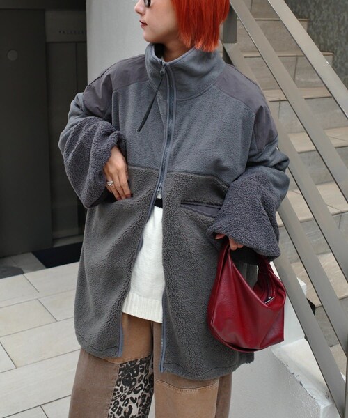 値下げ中！【etsinta/エシンタ】リメイクフリースオーバージャケット etsinta/エシンタ】リメイクフリースオーバージャケット