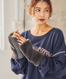 studio CLIP（スタディオクリップ）の「フェイクファーニットアームウォーマー（その他）」