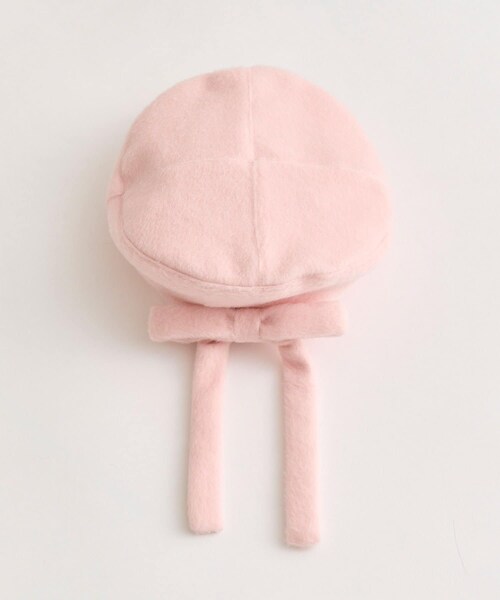 OLIVE des OLIVE（オリーブデオリーブ）の「miko リボン付きベレー帽（ハンチング/ベレー帽・レディース・ブラック/ピンク・FREE）」の2枚目の写真